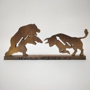 Touro e Urso Wall Street Totem, Bull And Bear Market Exclusivo